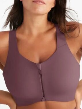 Knix Catalyst Front Zip Sports Bra Sz 8++ Violet Dusk